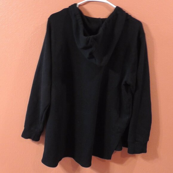 Michael Kors Shirt Woman 2X Large Black Long Sleeve Pullover Hoodie Shirt - Picture 3 of 3